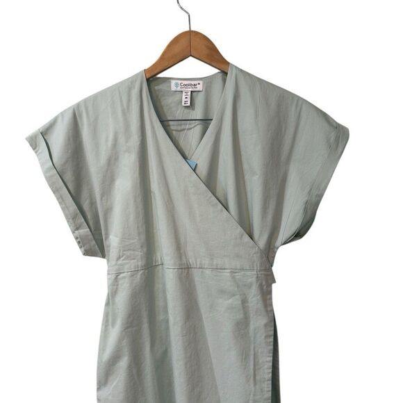 Coolibar Dress Womens Size M Wrap Sunny Isles Short Sleeve UPF Casual - Picture 3 of 9